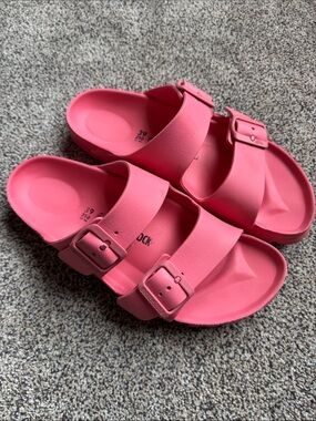 Birkenstock Arizona EVA Coral Pink Sandals | Size 39 / US 8